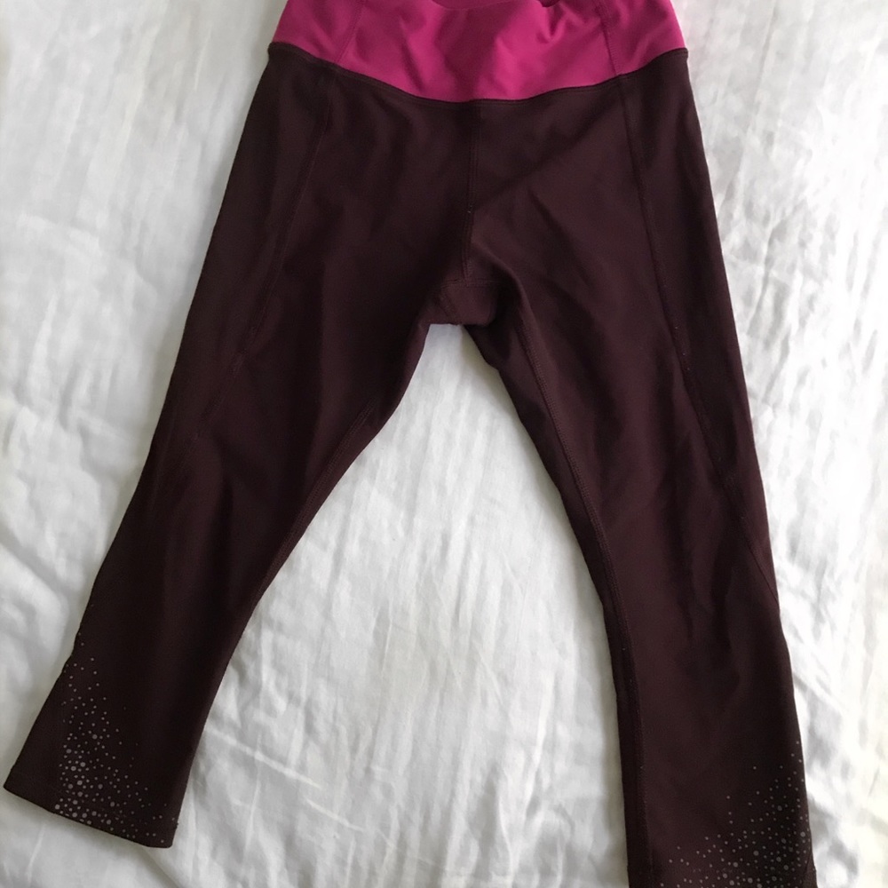 Lululemon Maroon Cropped Leggings